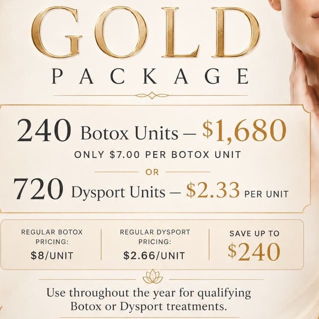 Gold Botox & Dysport Package at Perfect Aesthetics - Browse treatments,view pricing, book online 24/7 in Cedar Park, TX